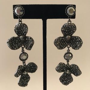 Long Dangle Floral Earrings